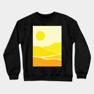 Minimalist Mid Century Modern Sunny Landscape Crewneck Sweatshirt